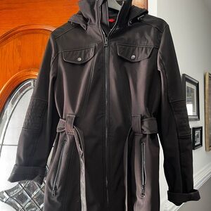 London Fog Dark Brown Hooded Trench Coat